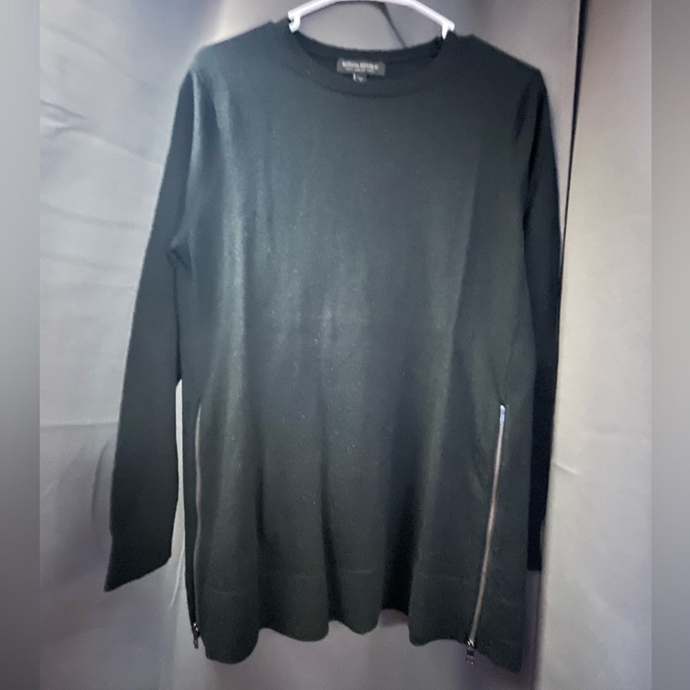 Banana Republic Black Sweater with Zipper Detail